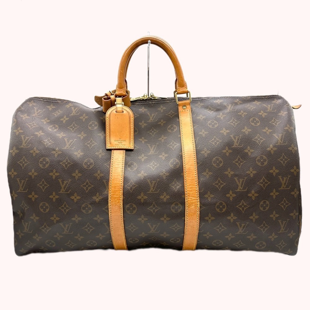 LOUIS VUITTON M41424 Keepall 55 Boston Bag Monogram Brown Women's Men's